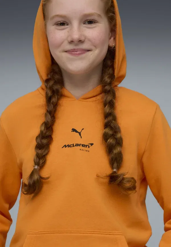 Худи из хлопка и полиэстера Mclaren racing essentials hoodie unisex Puma, Papaya — фото 4