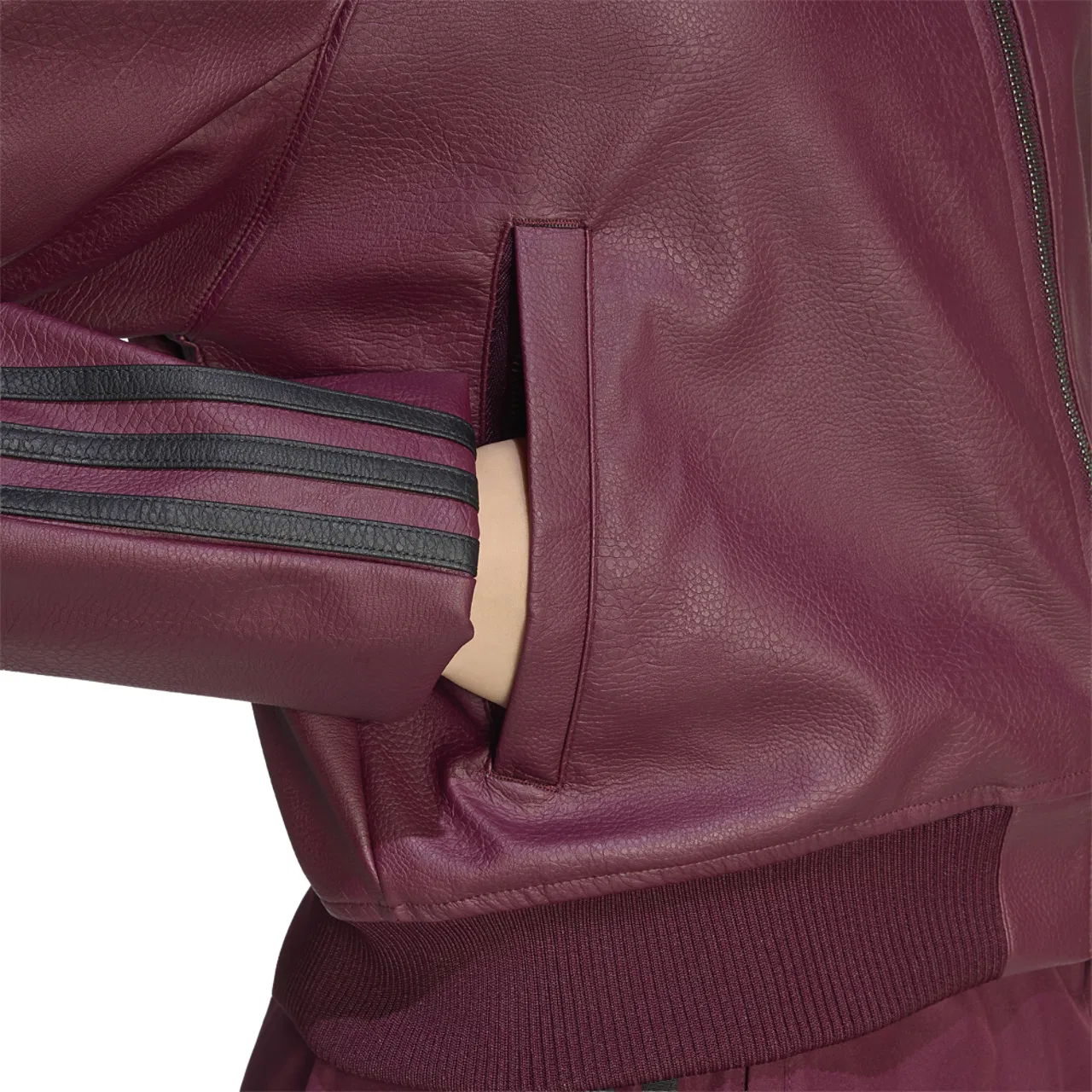 Женская куртка Superstar Track Top Adidas, цвет Maroon/Black/Dark Football Gold — фото 4