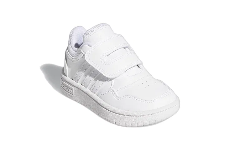 Детские кроссовки для малышей с низким верхом Hoops Slip Resistant Abrasion Resistant Adidas Neo, Белый — фото 4