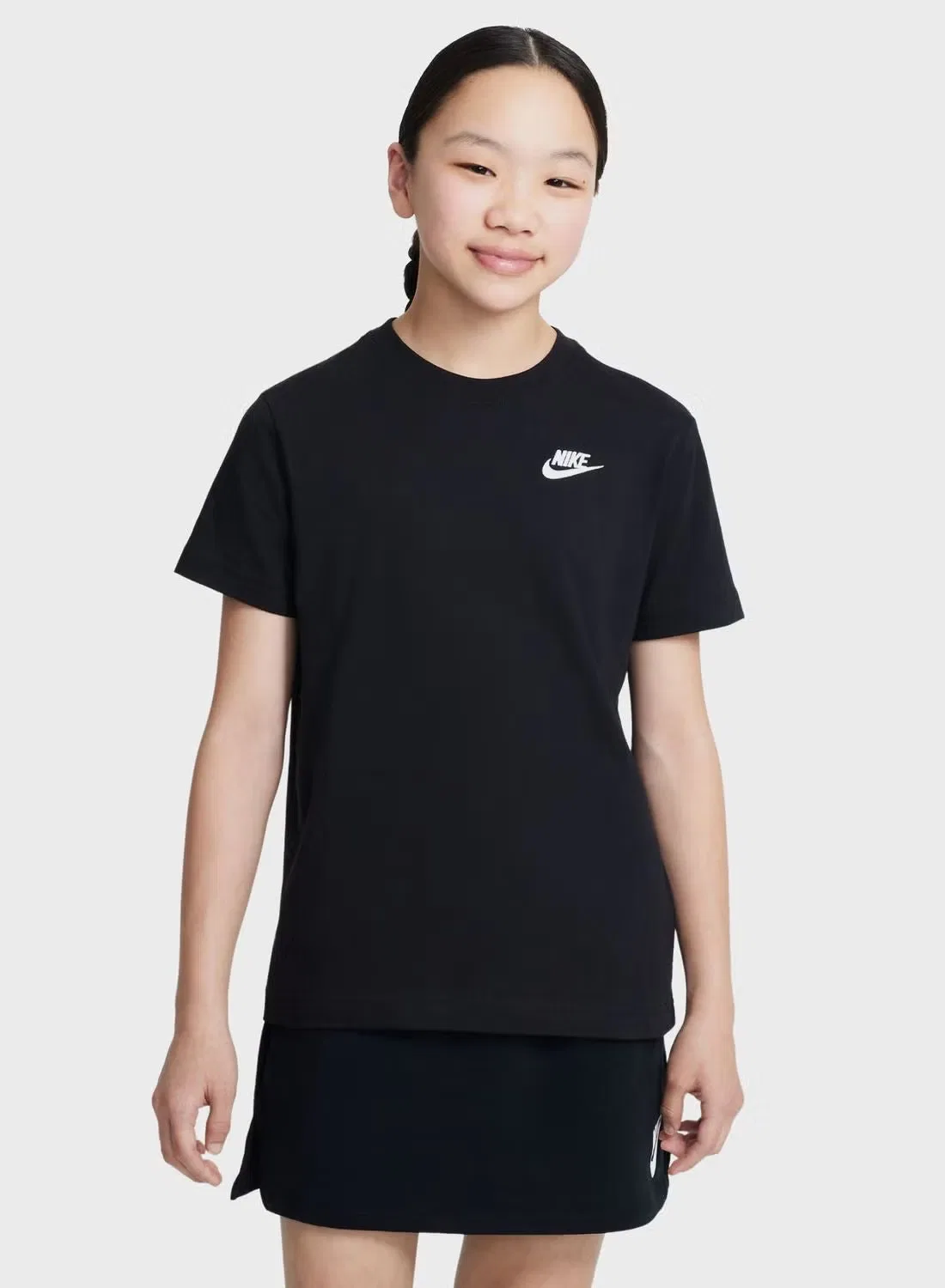 Футболка с контрастным брендингом Nike, черный