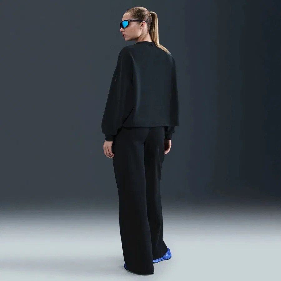 Женские спортивные брюки с широкими штанинами Dri-FIT 24.7 ImpossiblySoft Nike, Черный — фото 3