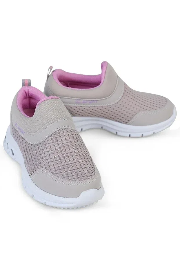 Детские спортивные кроссовки для девочек с коротким каблуком Civil Sport, Gray-Lilac — фото 3