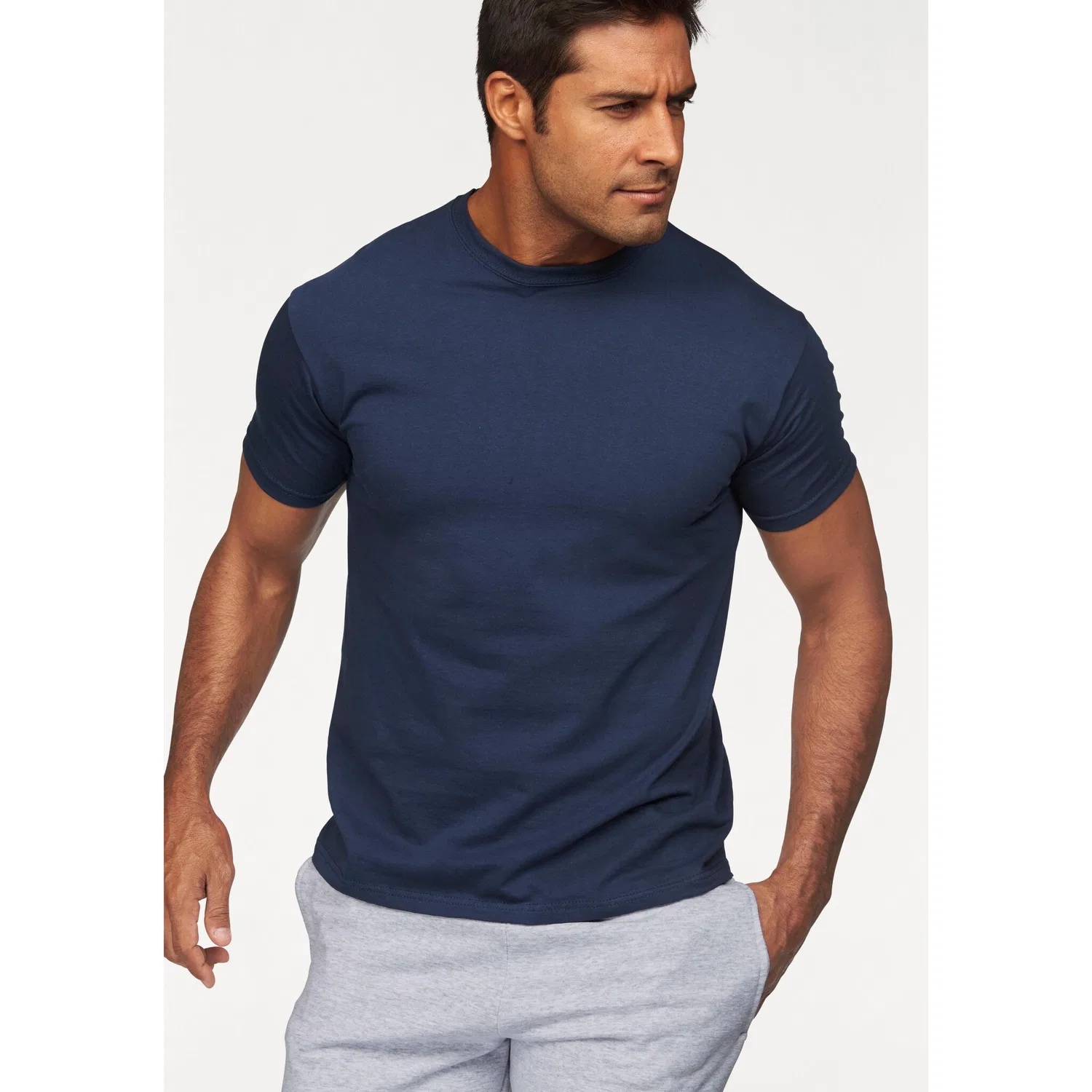 Детская футболка из чистой хлопка Fruit of the Loom, Navy/White — фото 2