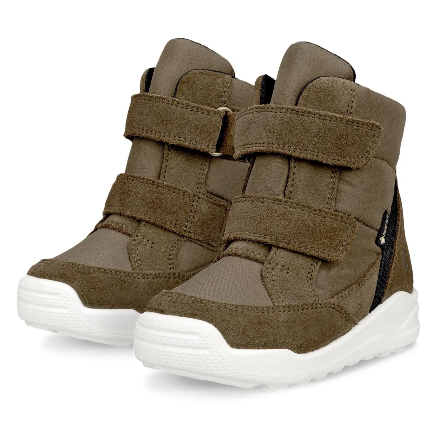 Детские зимние ботинки на липучке Ecco, Khaki