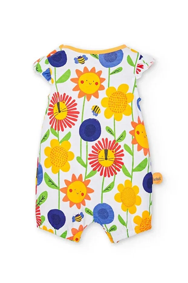 Детский комбинезон для девочек хлопковый Boboli, Multicolor — фото 2