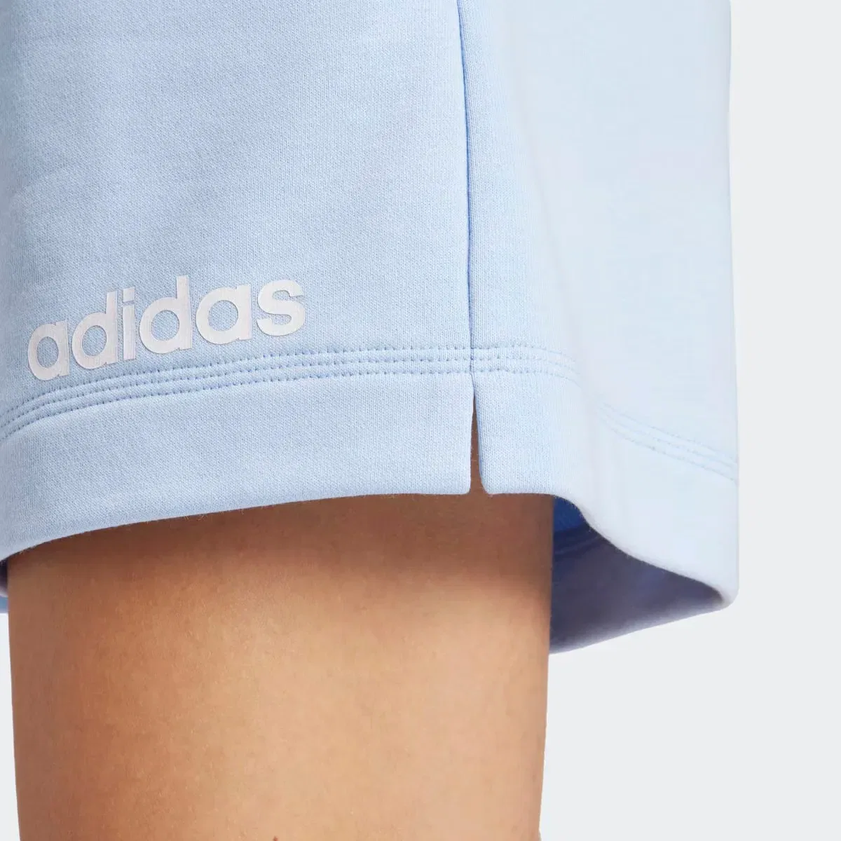 Женские шорты из французского флиса adidas, Azul — фото 3