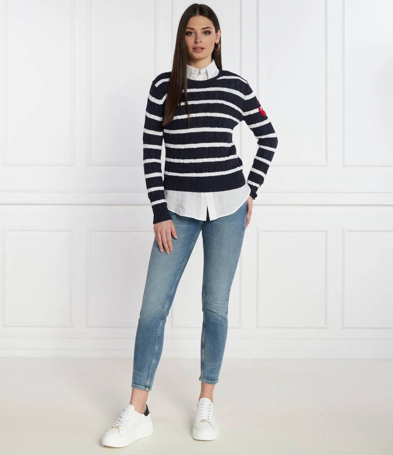 Свитер с круглым вырезом Polo Ralph Lauren, темно-синий — фото 2