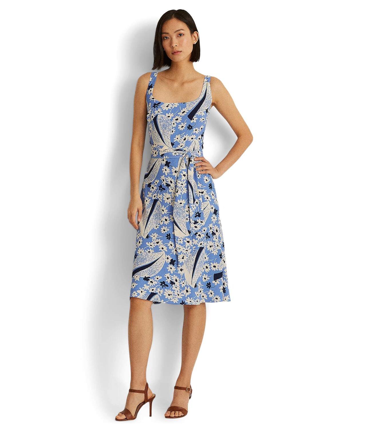 

Платье LAUREN Ralph Lauren, Floral Crepe Sleeveless Dress