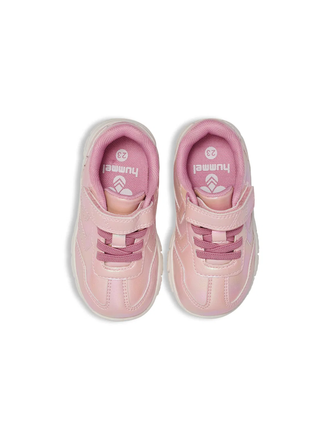 Детские кроссовки на липучке Crosslite Metallic Hummel, Rosa — фото 3