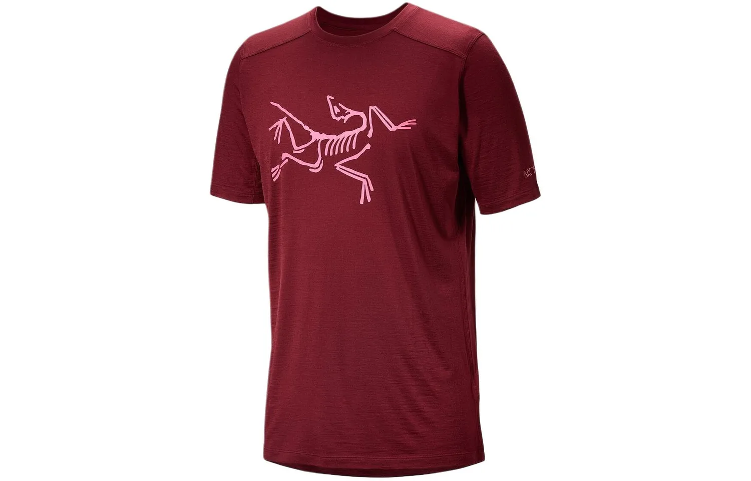 Футболка Arc'teryx Ionia из мериносовой шерсти с логотипом, Bordeaux Red/Bordeaux