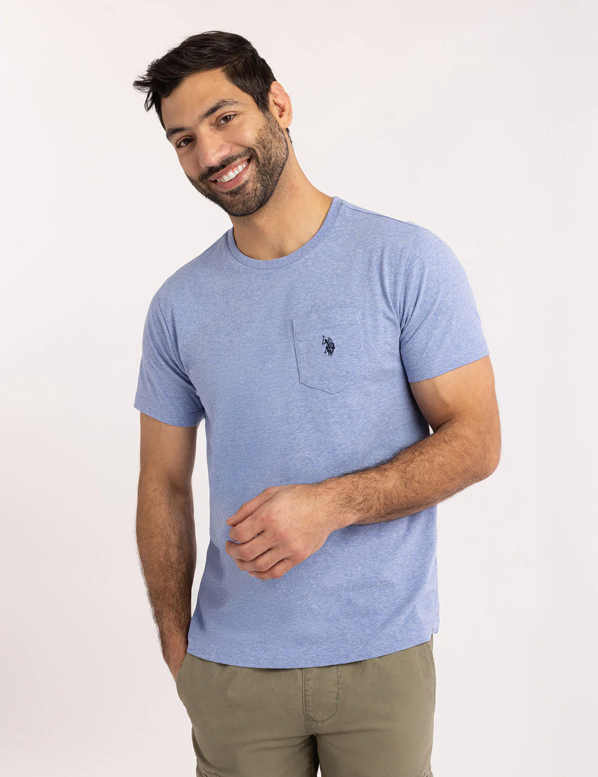 

Футболка U.S. Polo Assn Small Logo Pocket, пыльно-синий