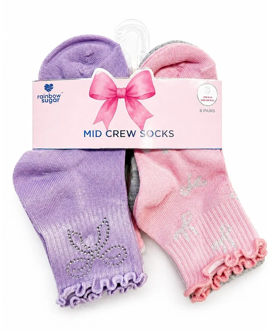 Комплект носков-гольф с блестками, модель Mid Crew Socks Rainbow Sugar, Multi Color — фото 3