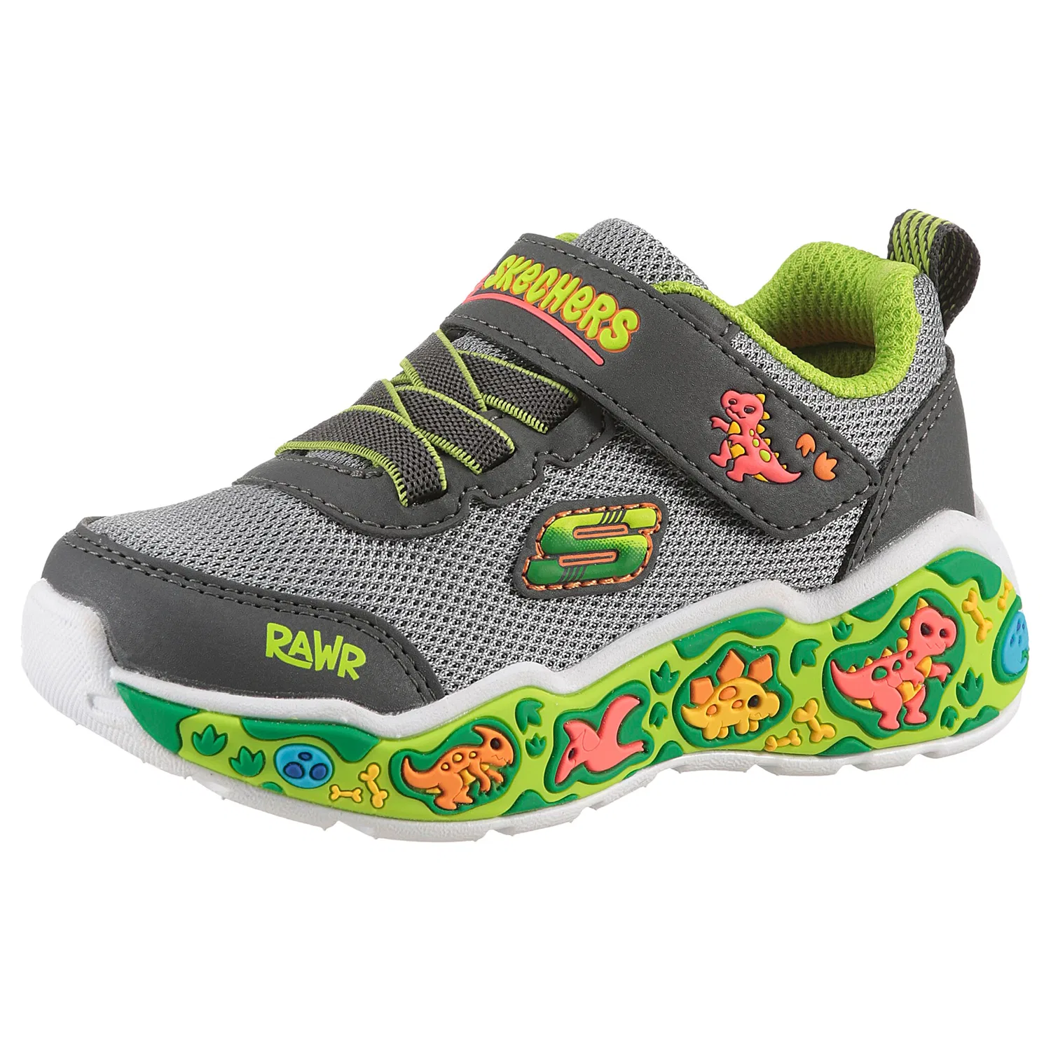 Детские кроссовки для первых шагов Skechers, Gray/Lime