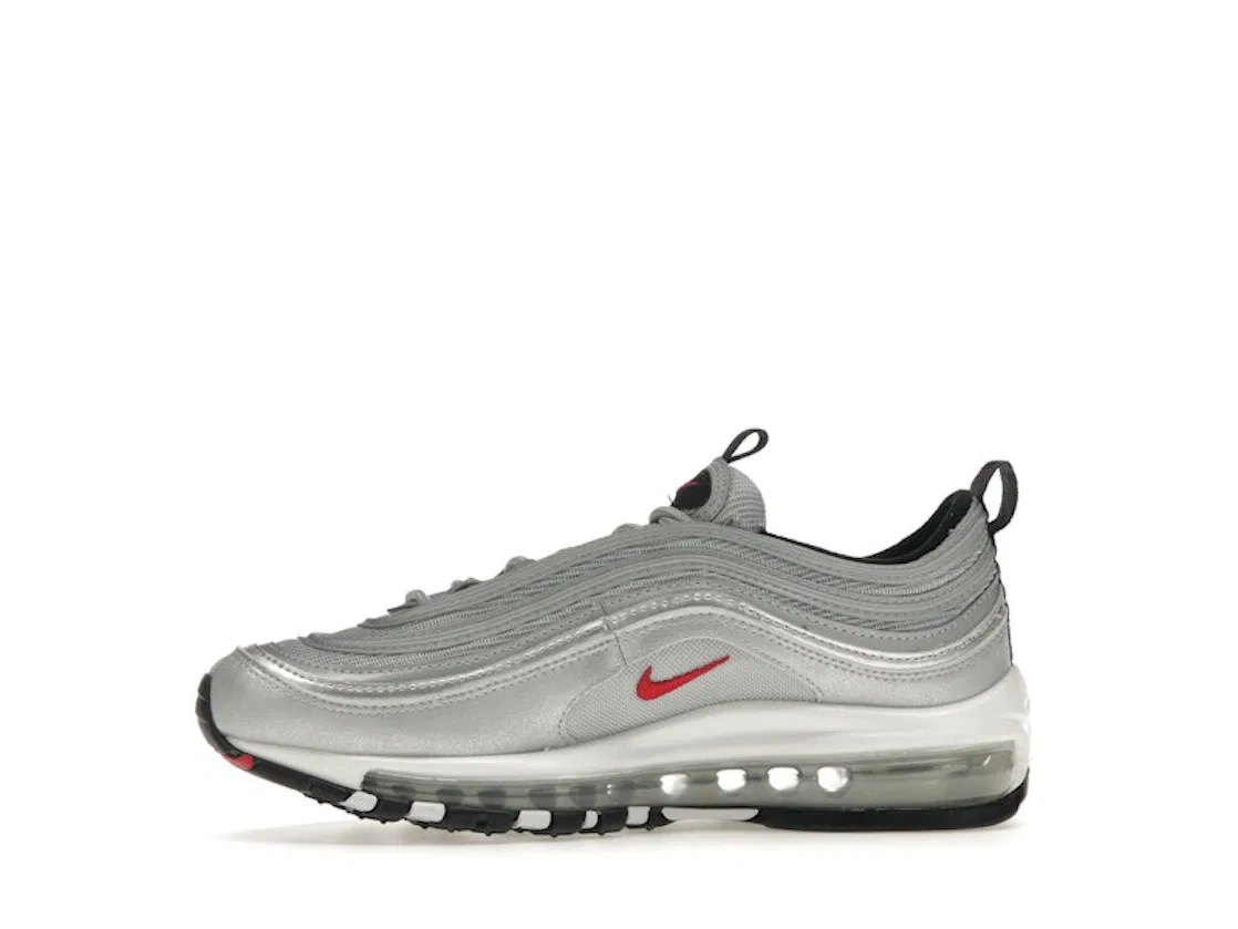 Детские кроссовки lifestyle с воздушной подушкой Nike Air Max 97, Metallic Silver/Varsity Red-White-Black — фото 3