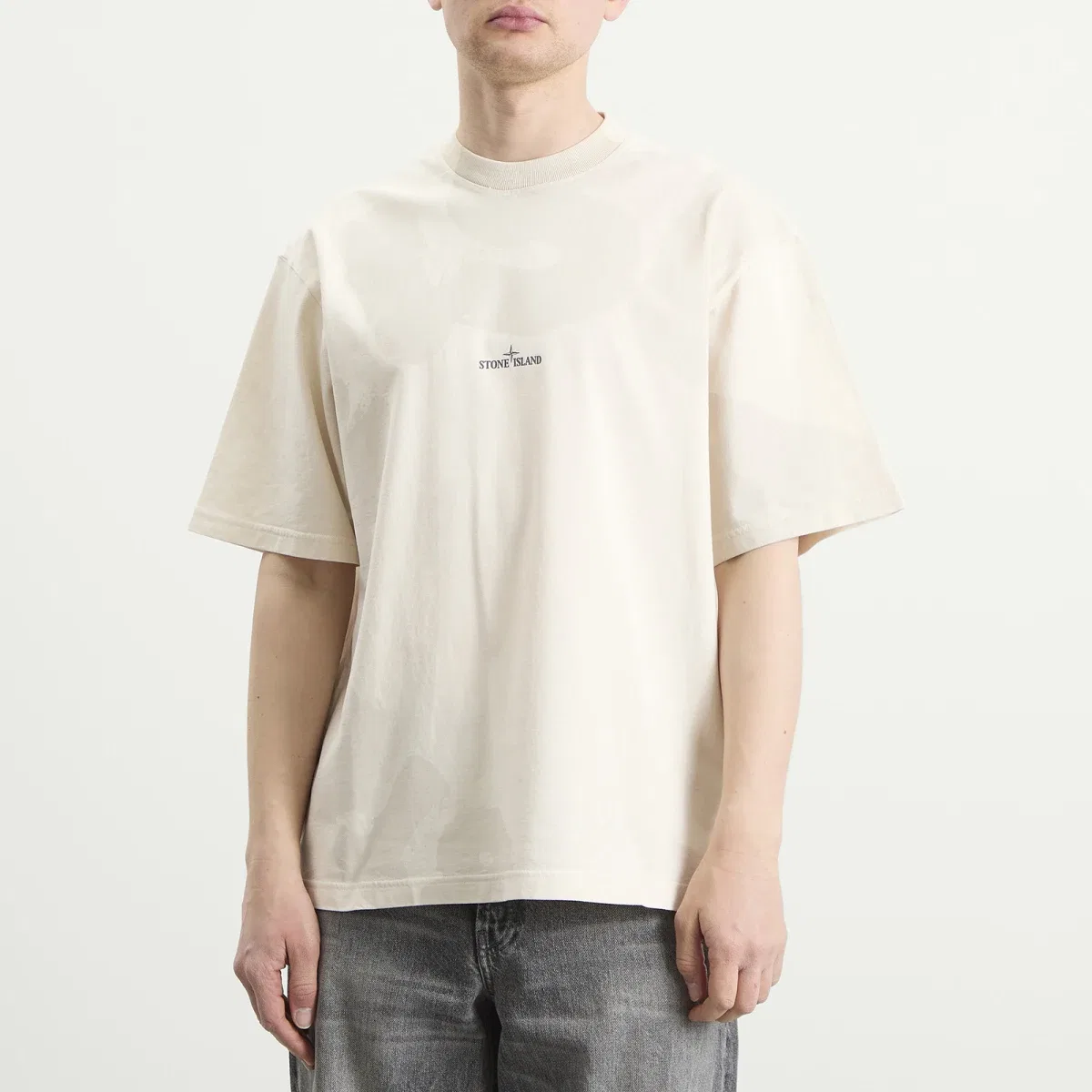 Футболка с принтом Whirlwind Type Stone Island, Ivory — фото 2