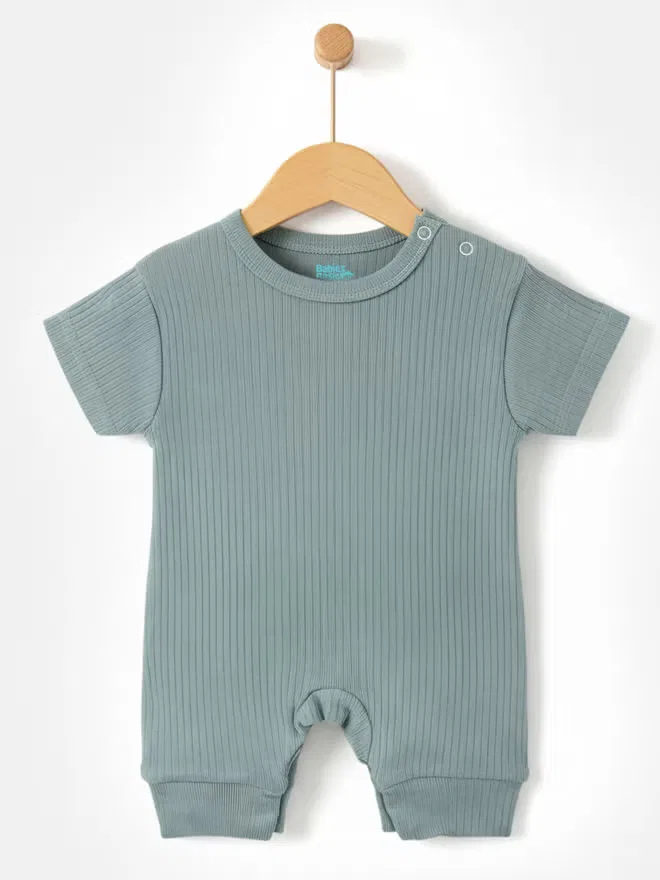 Боди-комбинезон с коротким рукавом Babies Basic, зеленый — фото 4