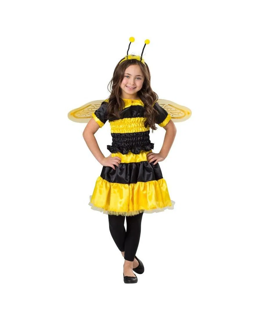 Костюм пчелки с юбкой и крыльями Bumblebee Costume Set Dress Up America, Yellow / Black
