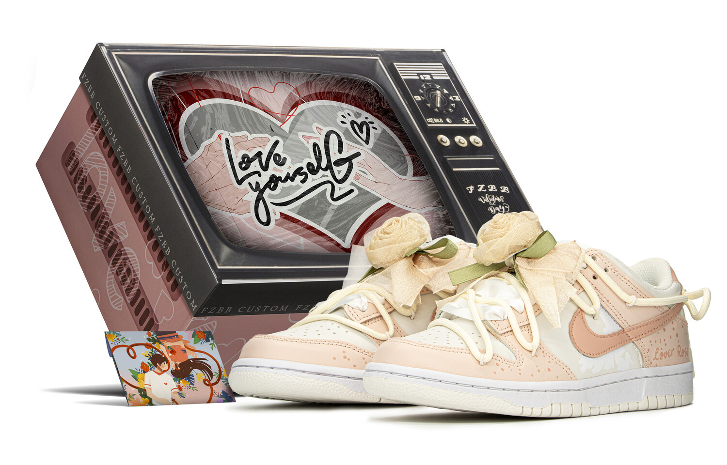 

Кроссовки Nike Dunk Skateboard Shoes Women's Low-Top Pink/Orange