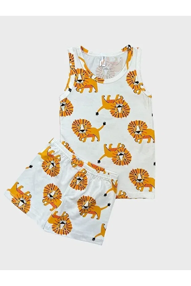 Детский комплект боксеров для мальчиков хлопковый Lion Patterned Elmas Kids, White