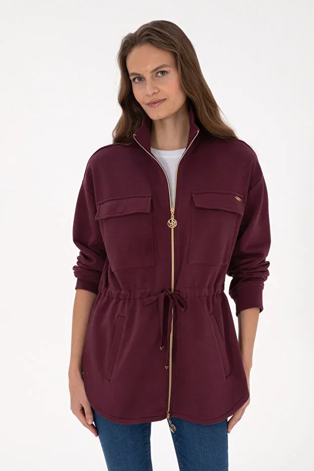 Женский кардиган с длинным рукавом U.S. Polo Assn., Plum