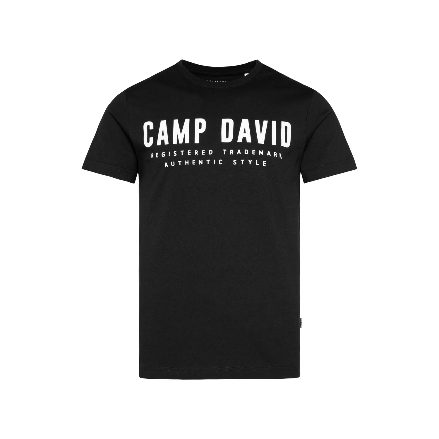 Детская футболка с круглым вырезом и логотипом CAMP DAVID, Black — фото 2