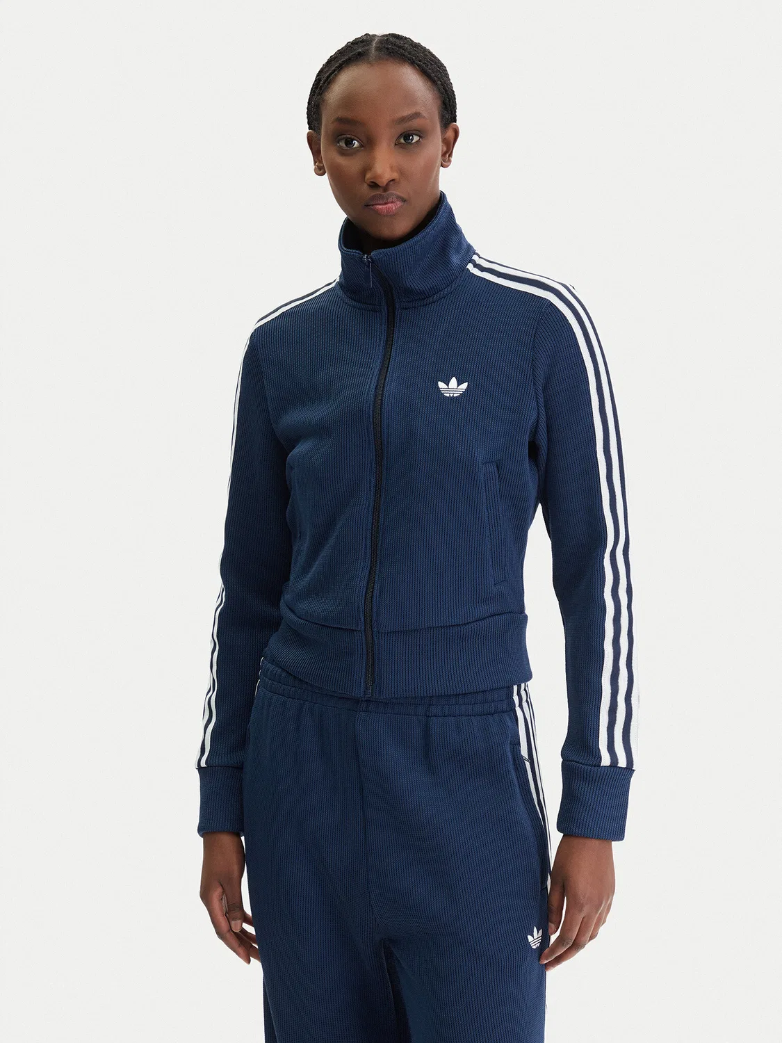 Женская толстовка стандартного кроя Firebird adicolor Adidas, темно-синий