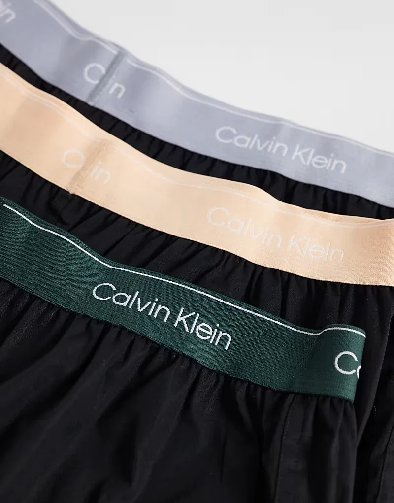 Боксеры хлопковые стретч Icon 3 шт Calvin Klein, черный — фото 2