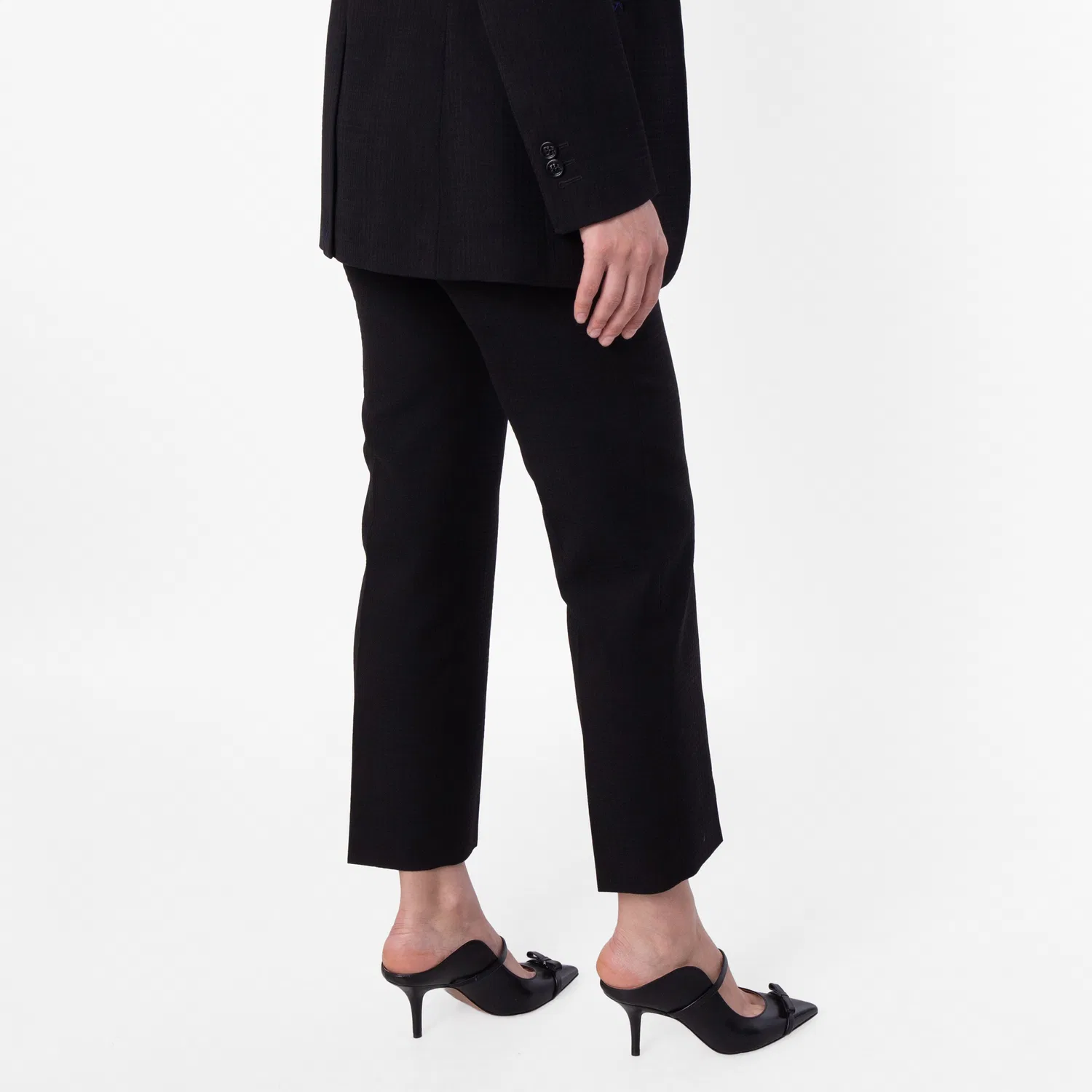 Брюки укороченные из шерсти Tailored Virgin Wool Cropped Burberry, Black — фото 3