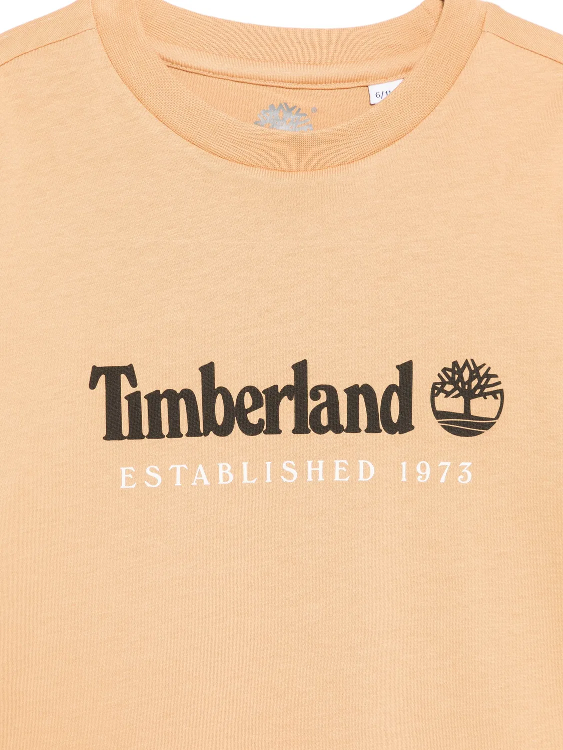 Футболка с логотипом Timberland Kids, нейтральные цвета — фото 3