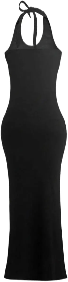 Женское облегающее платье без рукавов Bodycon, Black