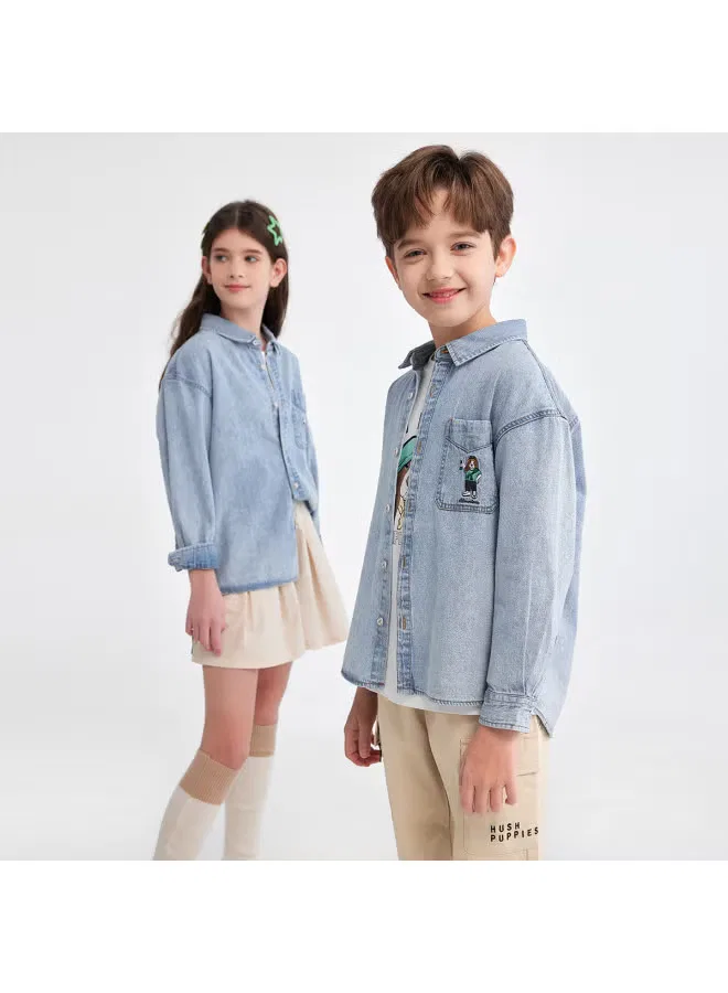 Джинсовая куртка универсальная детская Hush Puppies — фото 2