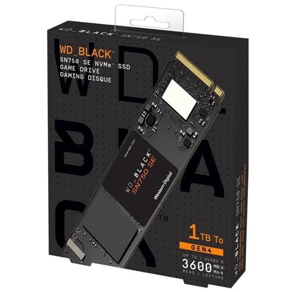 

Внутренний накопитель SSD WD Black SN750 SE, 1ТБ, M.2 2280, NVMe