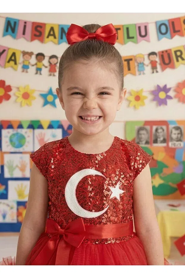 Детское платье для девочек с блестками Delfini Kids, Multicolor — фото 4