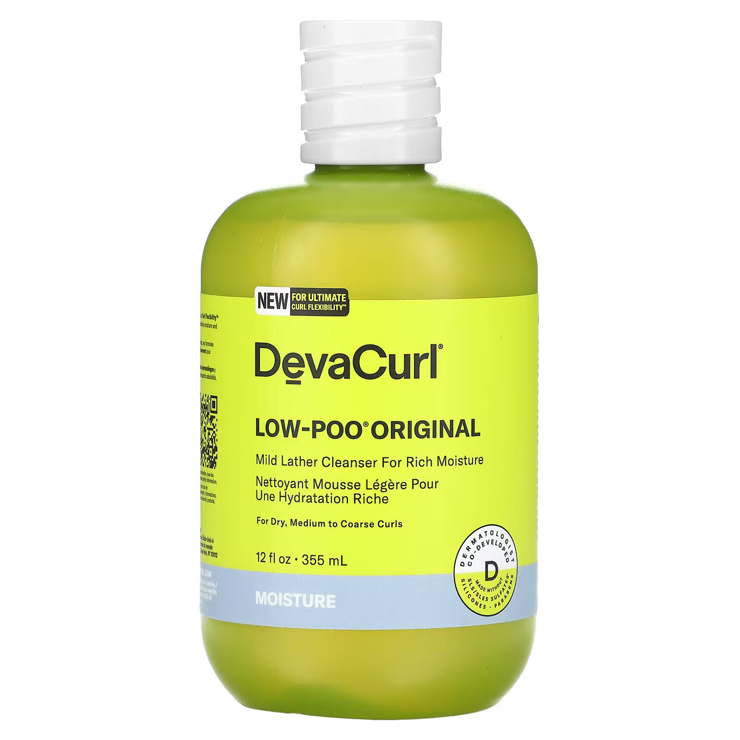 

DevaCurl, Original, с низким содержанием пули, очищающее средство с мягкой пеной для насыщенного увлажнения, для сухих, средних и жестких локонов, 355 мл (12 жидк. Унций)