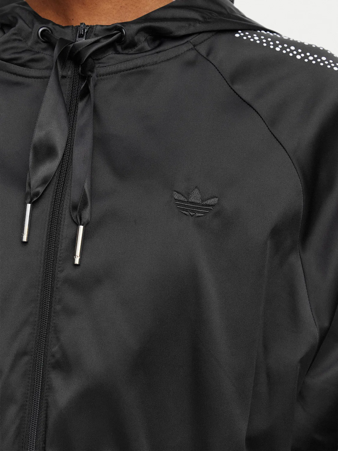 Женский свитшот свободного кроя Pearl Cropped Adidas, черный — фото 4