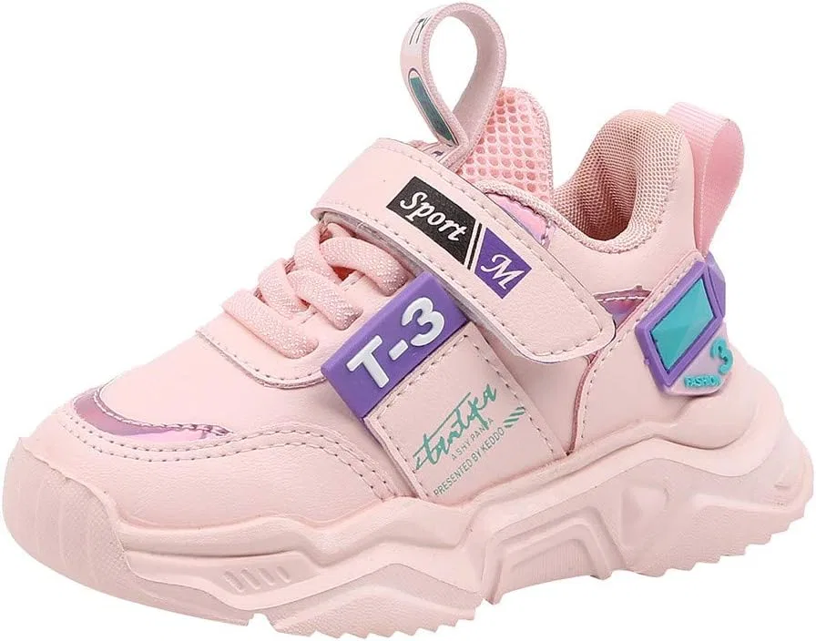 Детские кроссовки для девочек легкие с принтом, Pink