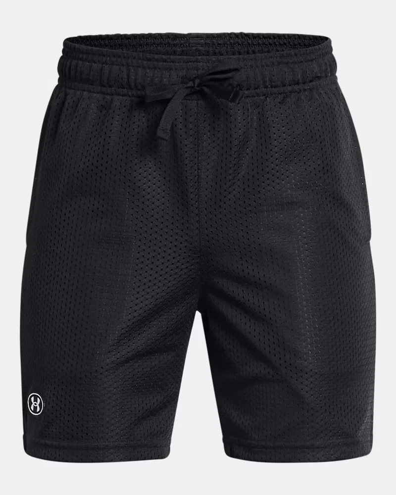 Детские шорты длиной 12 см с дышащей сеткой UA Icon Mesh UnderArmour, Black/White