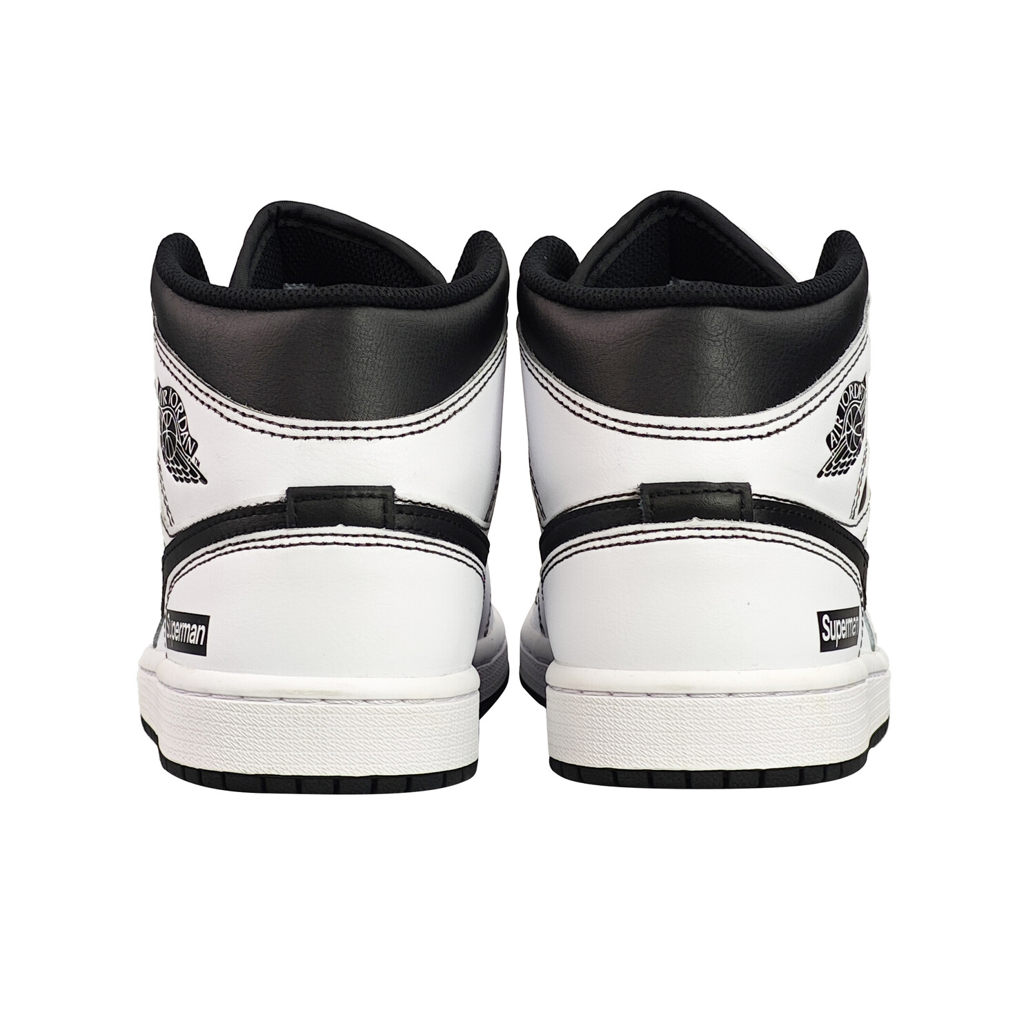 Кроссовки Air Jordan 1 Vintage Basketball Shoes Unisex High-top Black/White, черный — фото 3