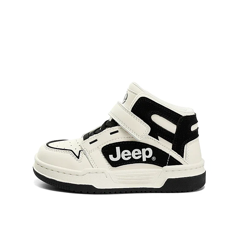 Детские кроссовки для скейтбординга Jeep, Ivory White/Obsidian Black