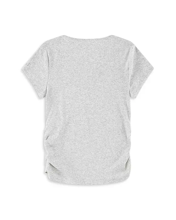 Детский топ для девочек с цветочным принтом Ava Short Sleeve Top Abercrombie Kids, Orchid Petal — фото 2