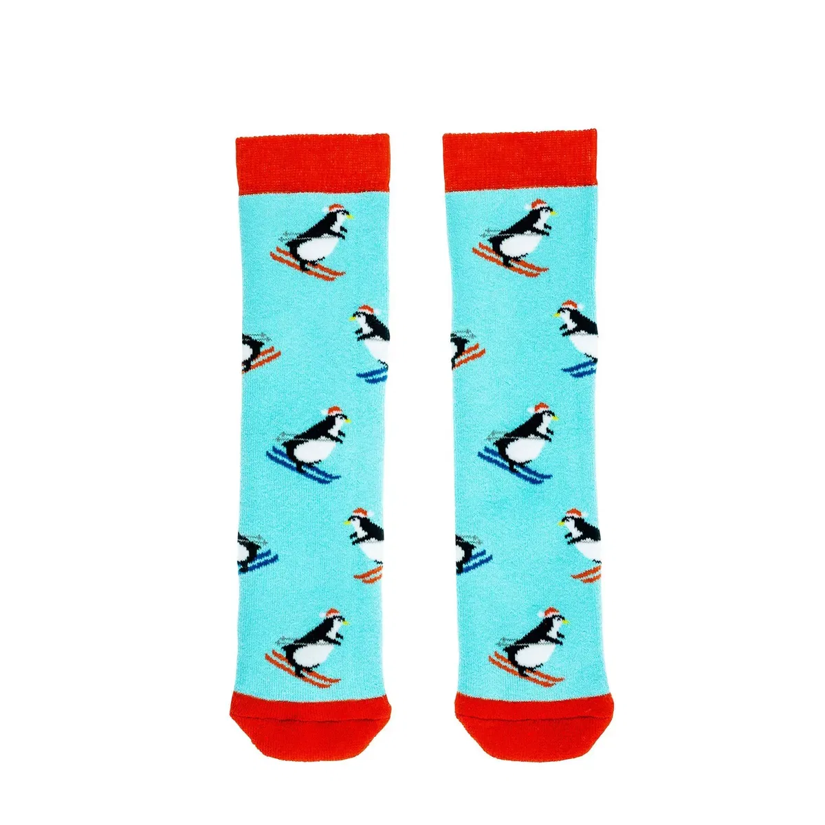 Детские резиновые сапоги-носки с принтом Ski Penguins, Squelch Wellies, Blue