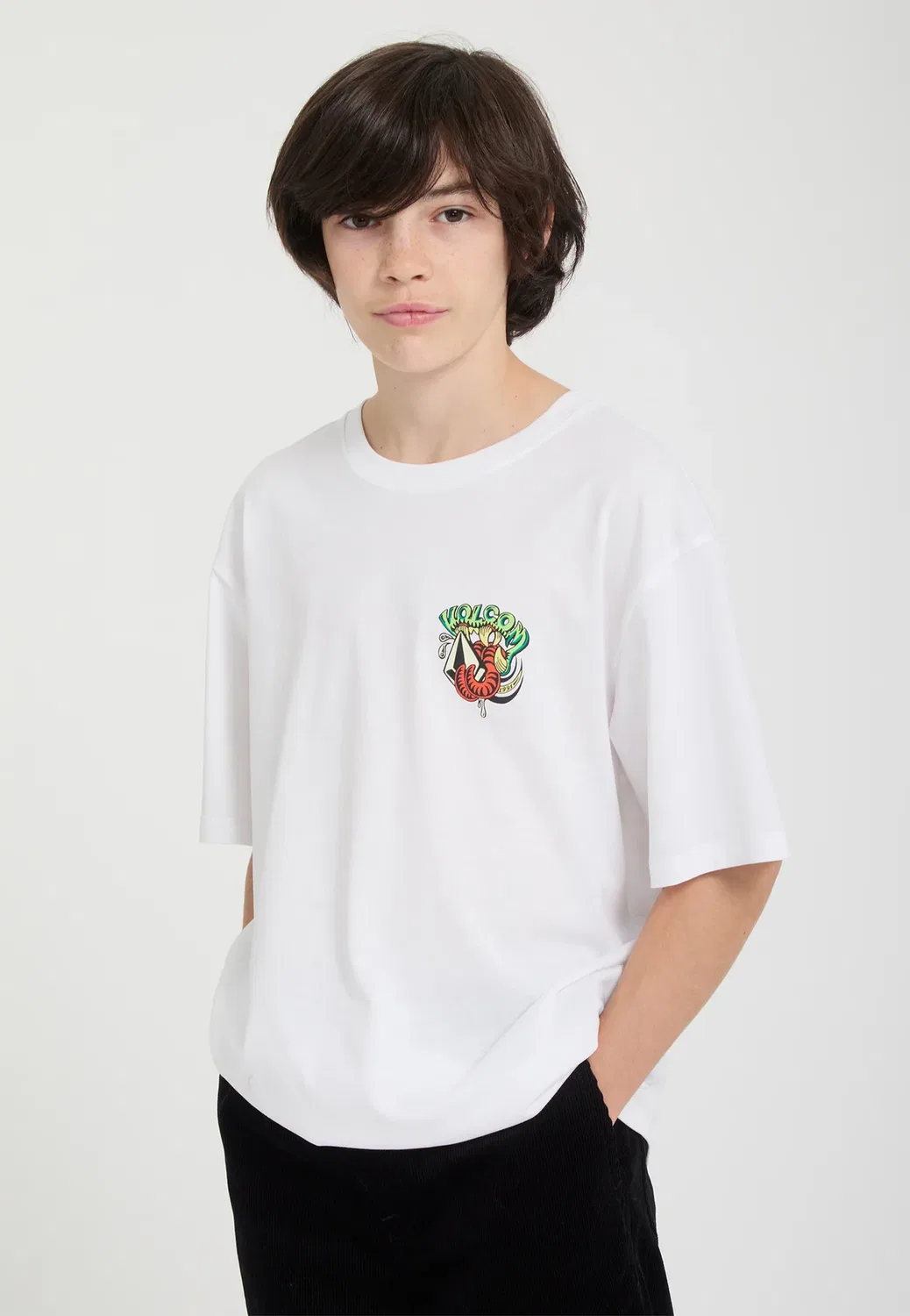 Футболка с принтом змеи Volcom, White