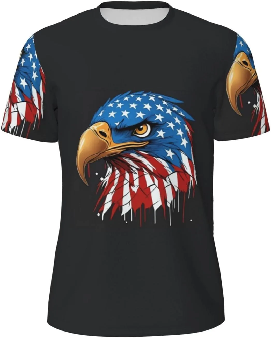 

Футболка Eagle Print мужская с коротким рукавом, дышащая, для спорта CADREWY