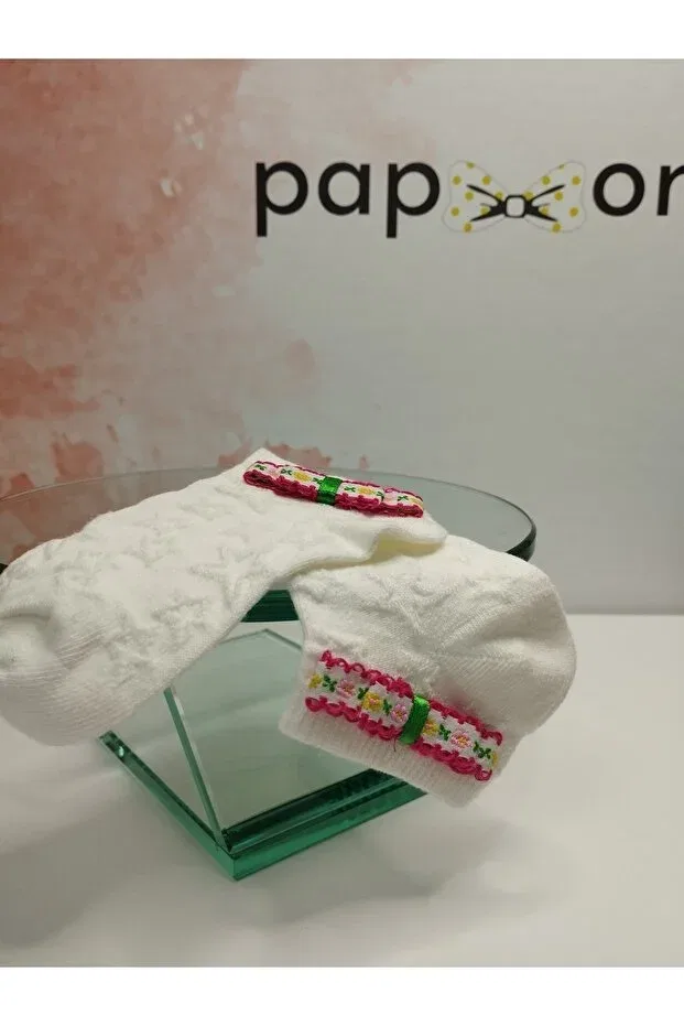 Детские носки для новорожденных хлопковые Papyon, White — фото 3