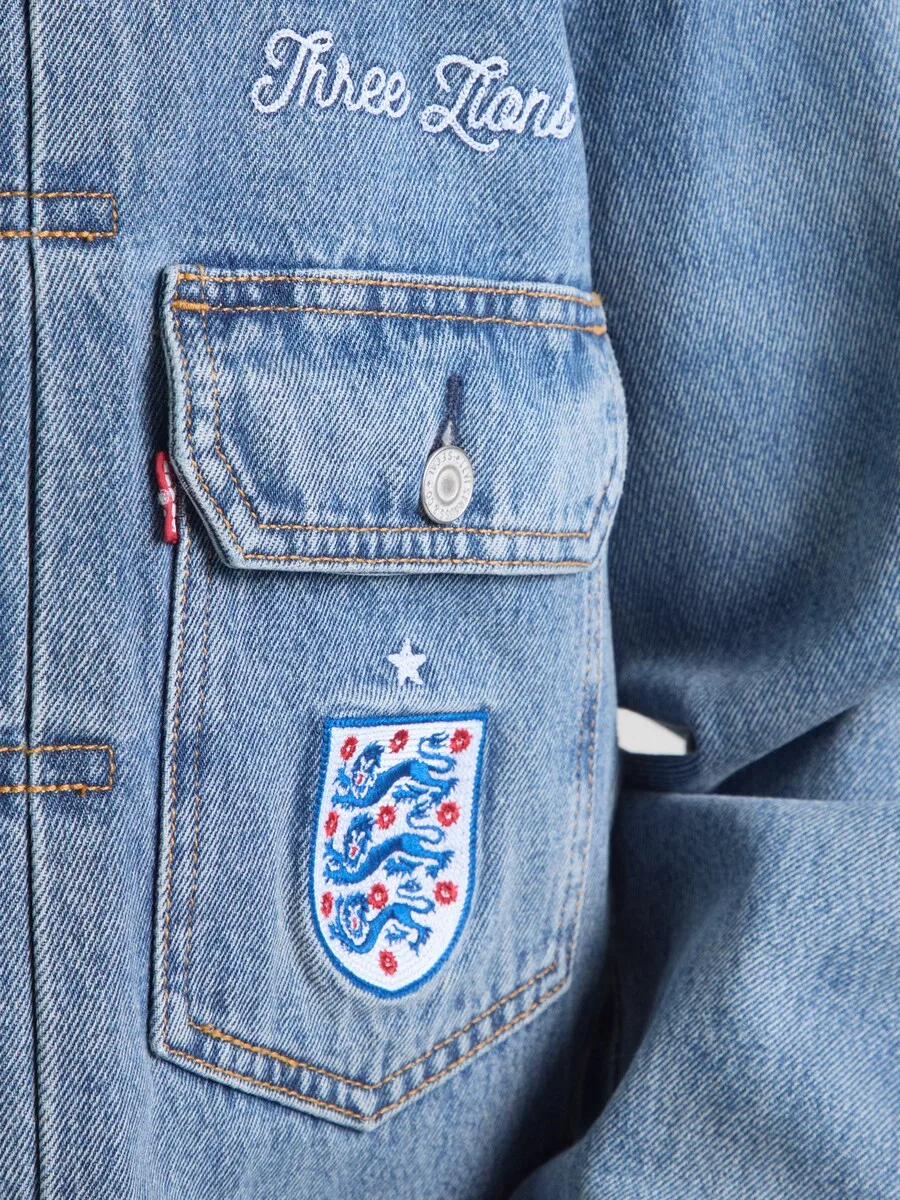 Куртка LEVI'S Between-Season Jacket 'England Football Type II' из синего денима — фото 2