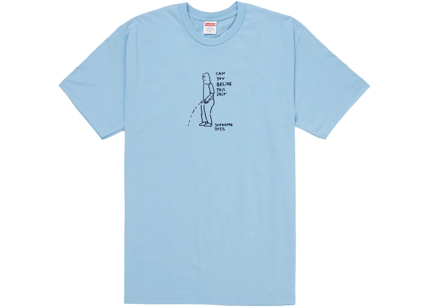 Мужская футболка с принтом Supreme Tee (SS25), Powder Blue