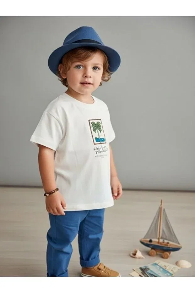Детская футболка для мальчиков с принтом Zekids, White — фото 4