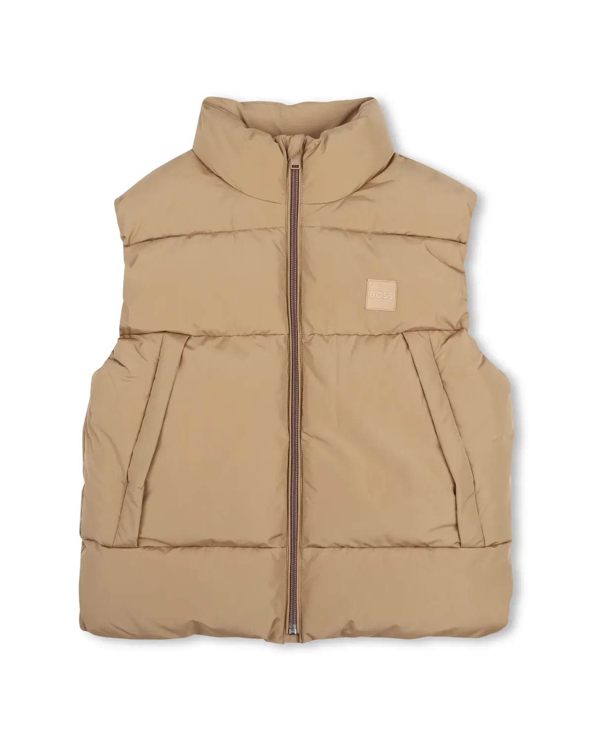 Детский жилет для мальчиков стеганый BOSS Kidswear, Light Brown