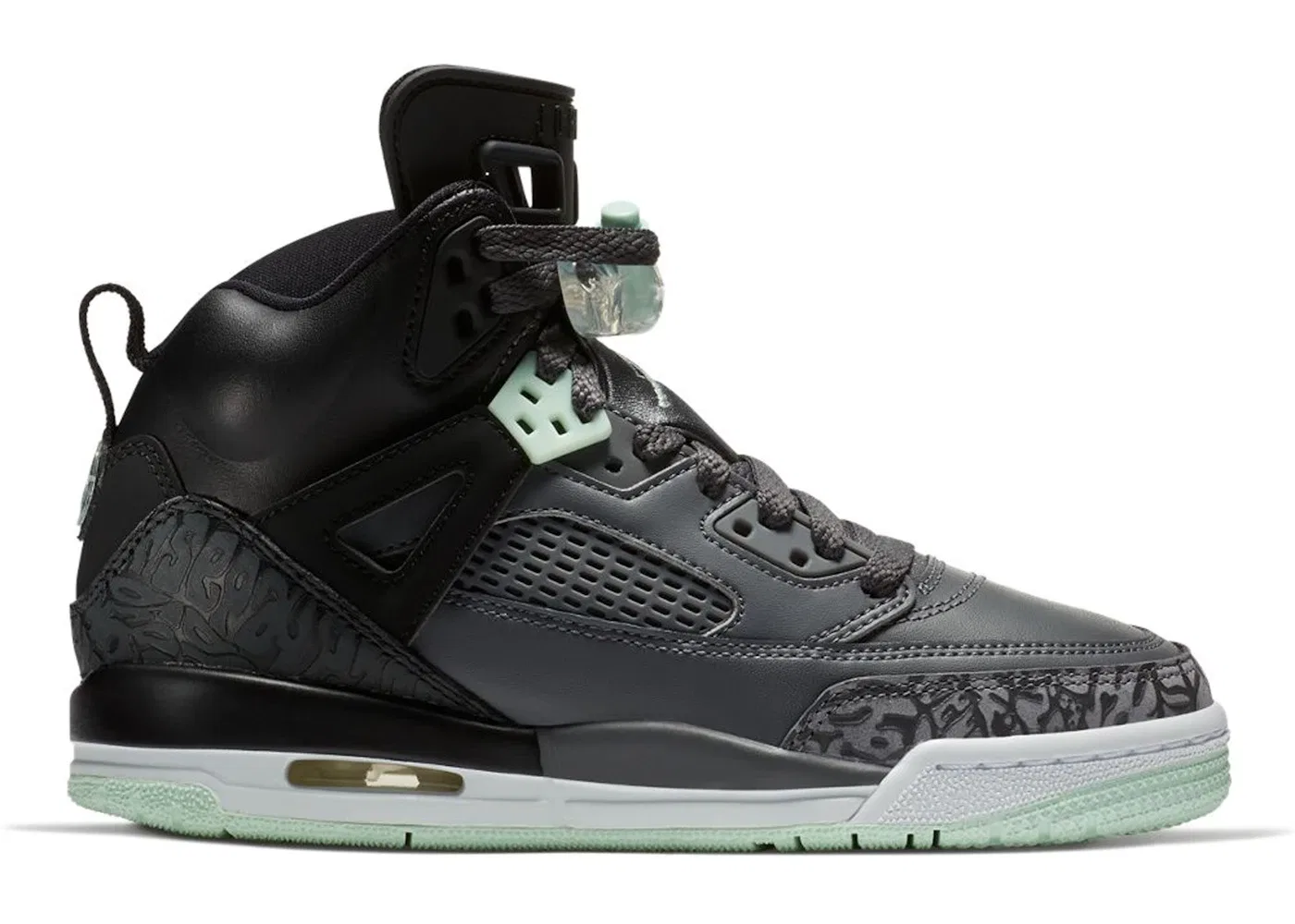 Детские кроссовки Lifestyle с принтом Jordan Spizike Jordan, Black/Mint Foam-Dark Grey-White