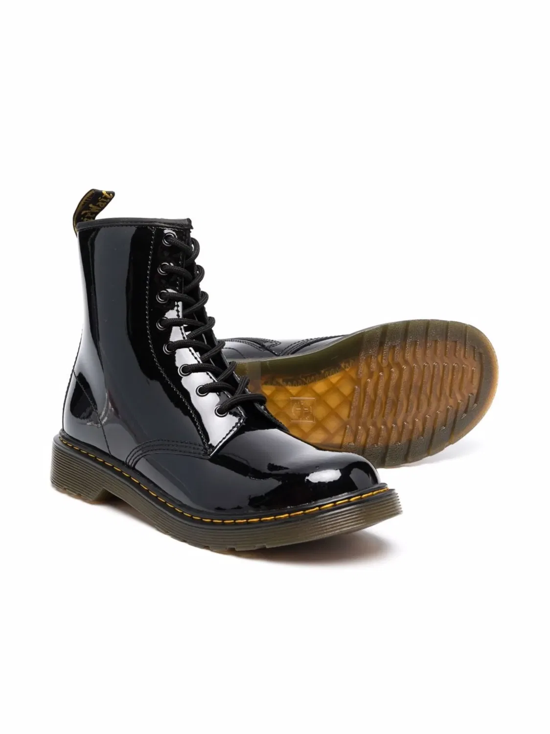 Лаковые Ботинки На Шнуровке Dr. Martens, черный — фото 2